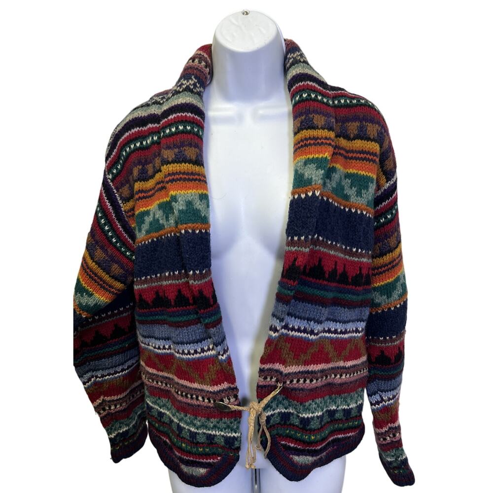 Casual Corner Multicolor Striped Open Cardigan Sweater - Picture 1 of 4